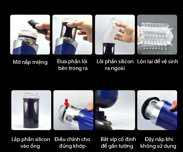 Chất liệu silicon mềm, các gai silicon sẽ nhẹ nhàng chà sát, miết chặt vào DV Chất liệu silicon mềm, các gai silicon sẽ nhẹ nhàng chà sát, miết chặt vào DV