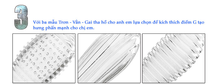 Bao cao su Donzen cao cấp nhiều gai