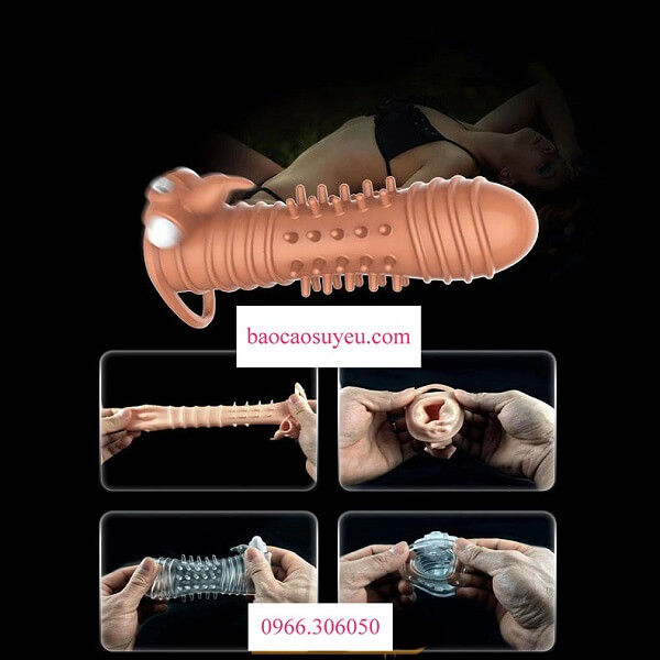 Bao cao su đôn dên làm từ chất liệu silicone mềm mại co dãn và đàn hồi tốt, phù hợp với mọi kích cỡ dương vật