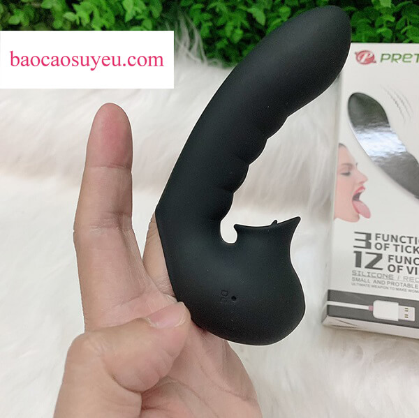 Máy rung đeo ngón tay với phần rung sẽ kích thích điểm G và lưỡi liếm sẽ kích thích âm vật bên ngoài Máy rung đeo ngón tay với phần rung sẽ kích thích điểm G và lưỡi liếm sẽ kích thích âm vật bên ngoài