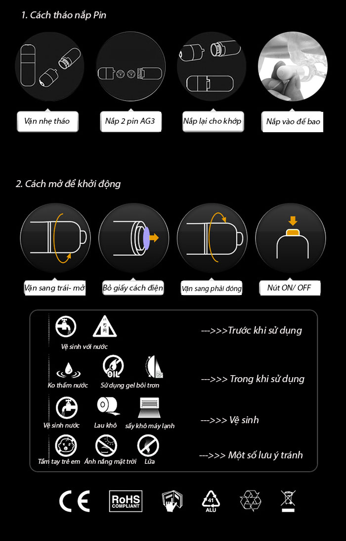 Bao đôn tăng kích cỡ có gắn cục rung