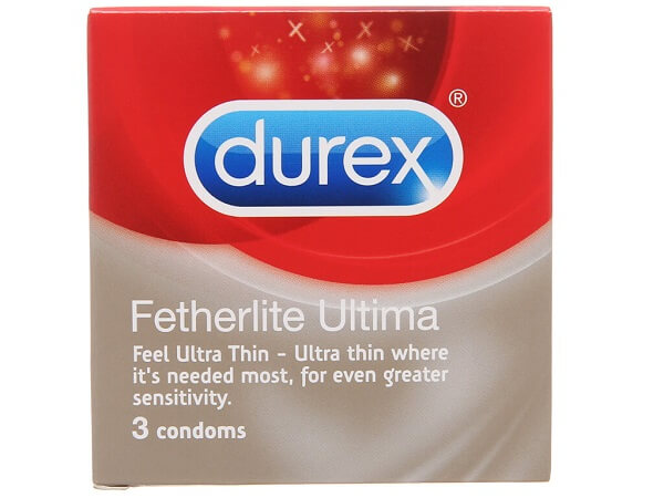 Bao cao su Durex Fetherlite Ultima 52mm hộp 3 cái Bao cao su Durex Fetherlite Ultima 52mm hộp 3 cái