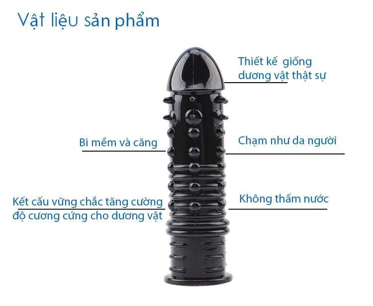 Mua bao đôn làm to dài như thật - Có rung, gai, bi