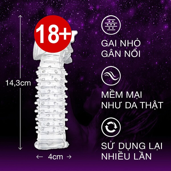 Bao cao su đôn dên Pharaon được thiết kế đặc biệt với phần đầu hình dáng Pharaon và toàn thân có gai làm cậu nhỏ trở nên to lớn hơn giúp quý ông yếu sinh lý nam
