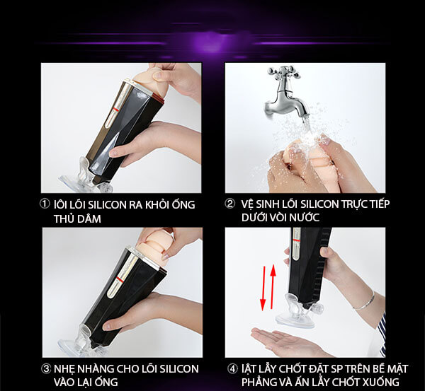 Cốc thủ dâm với thiết kế nhỏ gọn, tiện lợi, dễ dàng vệ sinh sạch sẽ sau khi sử dụng 