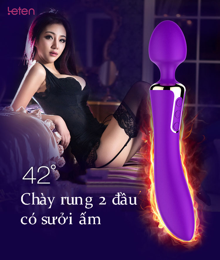 Chày rung cao cấp có tỏa nhiệt, tạo cảm giác chân thật như dương vật đàn ông v