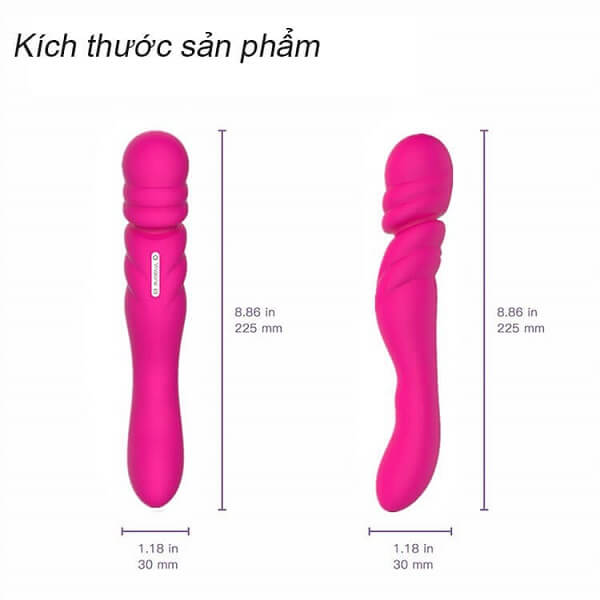 Kích thước Chày rung AV kích thích điểm G