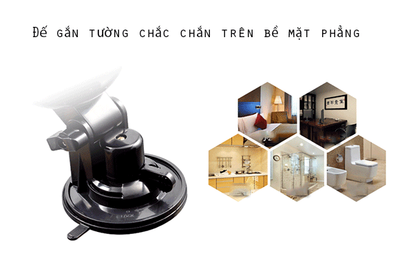 Cốc âm vật gắn được trên các bề mặt phẳng Cốc âm vật gắn được trên các bề mặt phẳng