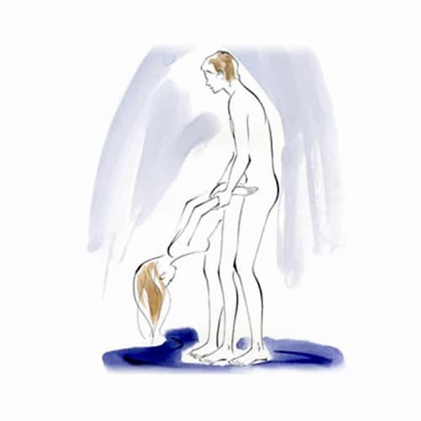 Tư thế Doggy kiểu đứng gập