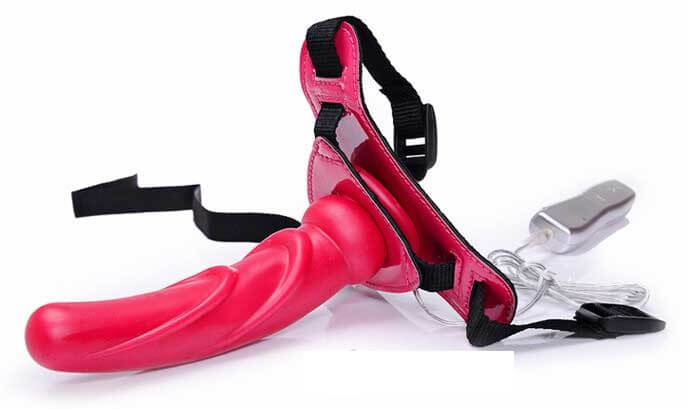 Dương vật giả dây đeo đặc ruột có rung - Chất liệu: Polymer, silicone cao cấp, đạt chuẩn y tế