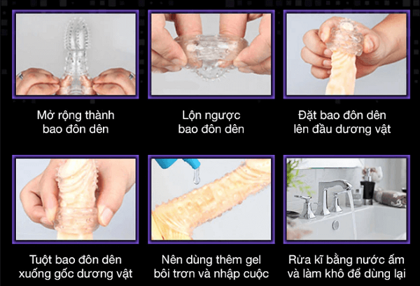 Cách dùng Bao Cao Su Đôn Dên Khúc Đầu Giúp Tăng Kích Thước