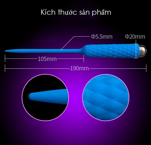 Thanh rung niệu đạo tăng hưng phấn cho nam thuộc dòng đồ chơi người lớn với thiết kế độc đáo nhỏ gọn dành riêng cho những quý ông thích cảm giác mạnh bạo