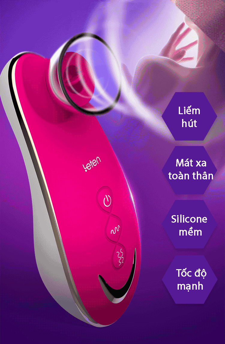 Máy massage bú liếm nhủ hoa, âm đạo cao cấp kích thích cực phê Leten được thiết kế khá ấn tượng để mang lại niềm vui cho chị em ngay màn khởi động hầy hào hứng. Máy massage bú liếm nhủ hoa, âm đạo cao cấp kích thích cực phê Leten được thiết kế khá ấn tượng để mang lại niềm vui cho chị em ngay màn khởi động hầy hào hứng.