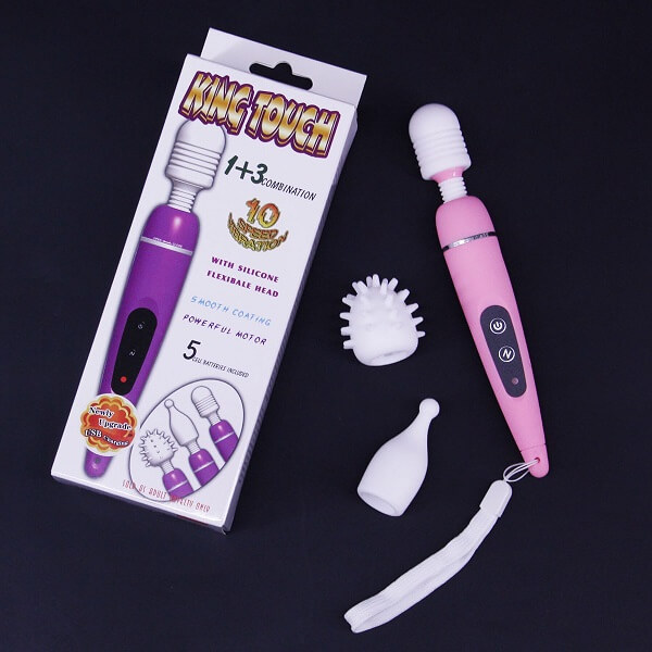Máy massage điểm G 3 đầu King Touch giá rẻ nguồn USB đồ chơi tình dục kích thích ham muốn Máy massage điểm G 3 đầu King Touch giá rẻ nguồn USB đồ chơi tình dục kích thích ham muốn