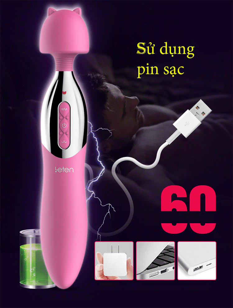 Máy liếm và rung âm đạo cao cấp 