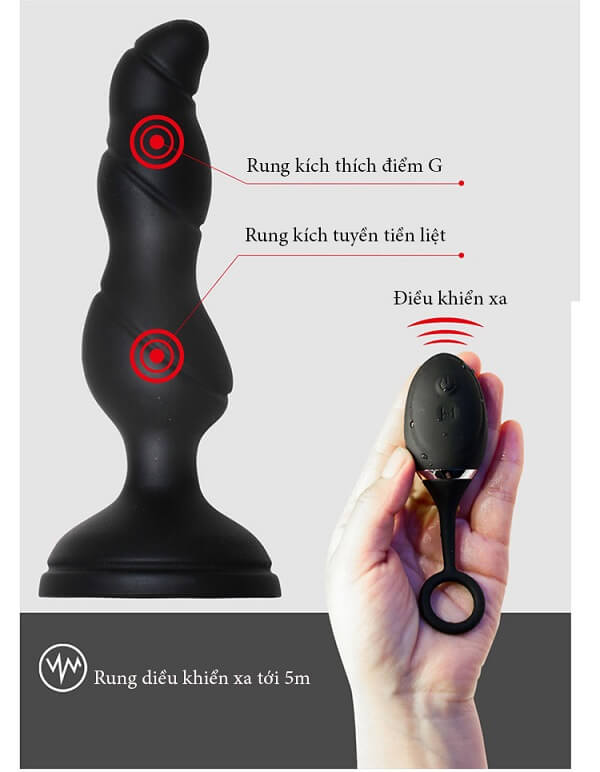 Trứng Rung Hậu Môn điều Khiển Từ Xa 12 Chế độ Trứng Rung Hậu Môn điều Khiển Từ Xa 12 Chế độ