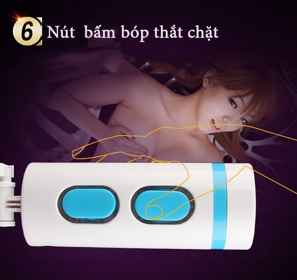 Vừa tự sướng cùng âm đạo giả, vừa bấm nút để tạo sự co khít, ôm sát lên dương vật 