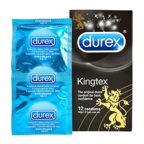 Bao cao su Durex Kingtex 49mm hộp 12 cái cho cảm giác chân thật, Bao cao su Durex Kingtex 49mm hộp 12 cái cho cảm giác chân thật,