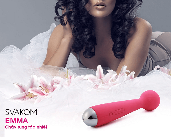 Chày rung cao cấp Svakom Emma có các tình năng nổi bật như chống nước tỏa nhiệt và đặc biệt nó là hàng chính hãng 100% an toàn tuyệt đối nhé các tình yêu