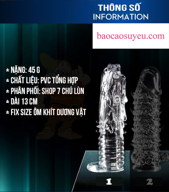 Bao cao su đôn dên rung đầu rồng với điểm mạnh nổi bật là gai siêu lớn Bao cao su đôn dên rung đầu rồng với điểm mạnh nổi bật là gai siêu lớn