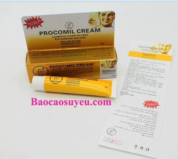 dùng chung Thuốc bôi Chống Xuất Tinh Sớm Procomil Đức với bao cao su, gel bôi trơn và rửa sạch DV sau khi quan hệ