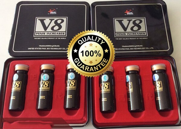 Thuốc V8 là thuốc cường dương hiệu quả tốt dành cho nam giới. Sản phẩm được bào chế hoàn toàn từ thảo dược thiên nhiên có lợi cho sức khỏe Thuốc V8 là thuốc cường dương hiệu quả tốt dành cho nam giới. Sản phẩm được bào chế hoàn toàn từ thảo dược thiên nhiên có lợi cho sức khỏe