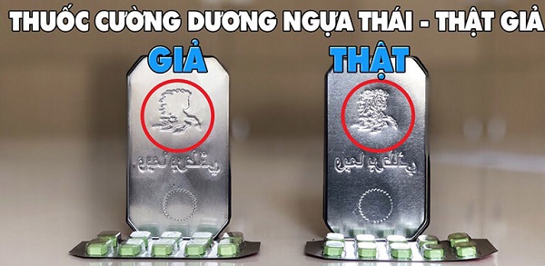 Phân biệt thật giả thuốc cường dương Ngựa Thái. Phân biệt thật giả thuốc cường dương Ngựa Thái.
