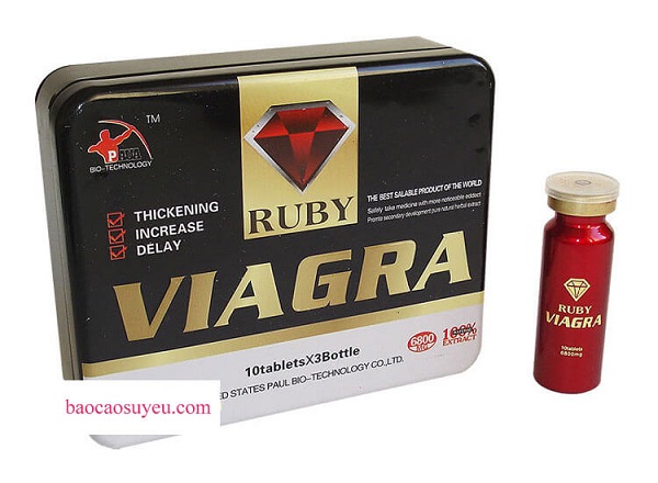 Thuốc kích dục nam Ruby  6800mg được cấp bằng tại Mỹ