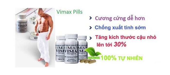 Thuốc tăng cường sinh lý Vimax pills - được sản xuất theo tiêu chuẩn chất lượng Bộ Y Tế