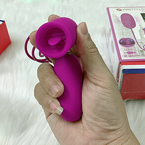Trứng Rung 2 Đầu Cao Cấp : 1 Đầu Rung - 1 Đầu Lưỡi Liếm