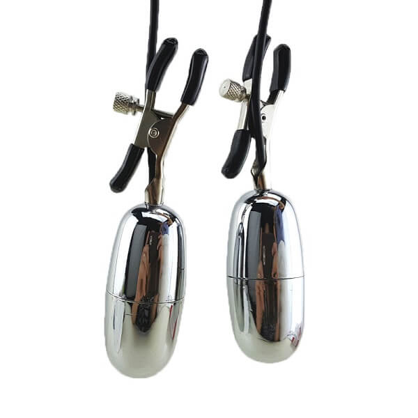 Sextoy Trứng Rung Đôi Cực Mạnh Có Kẹp Massage Ngực
