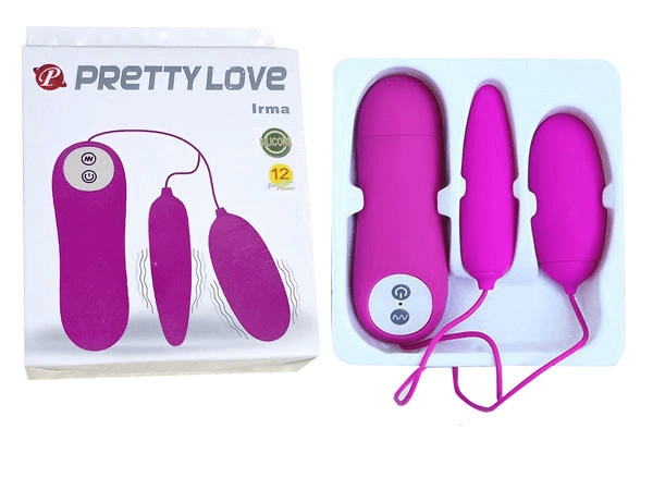 Sextoy trứng rung 2 đầu mềm mịn Prettylove Irma thiết kế với 12 chế độ rung giật cực mạnh cung cấp cho người dùng những đợt kích thích của "sóng tình" trực tiếp Sextoy trứng rung 2 đầu mềm mịn Prettylove Irma thiết kế với 12 chế độ rung giật cực mạnh cung cấp cho người dùng những đợt kích thích của "sóng tình" trực tiếp