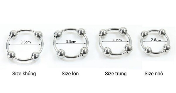 Vòng đeo dương vật inox 3 vòng, giúp cường dương ngăn xts Vòng đeo dương vật inox 3 vòng, giúp cường dương ngăn xts