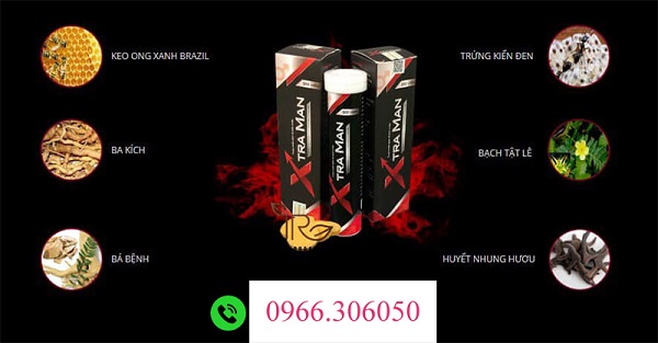 XTRAMAN – Viên Sủi Tăng Cường Sinh Lý Nam (Lọ 20 Viên). Yếu sinh lý
